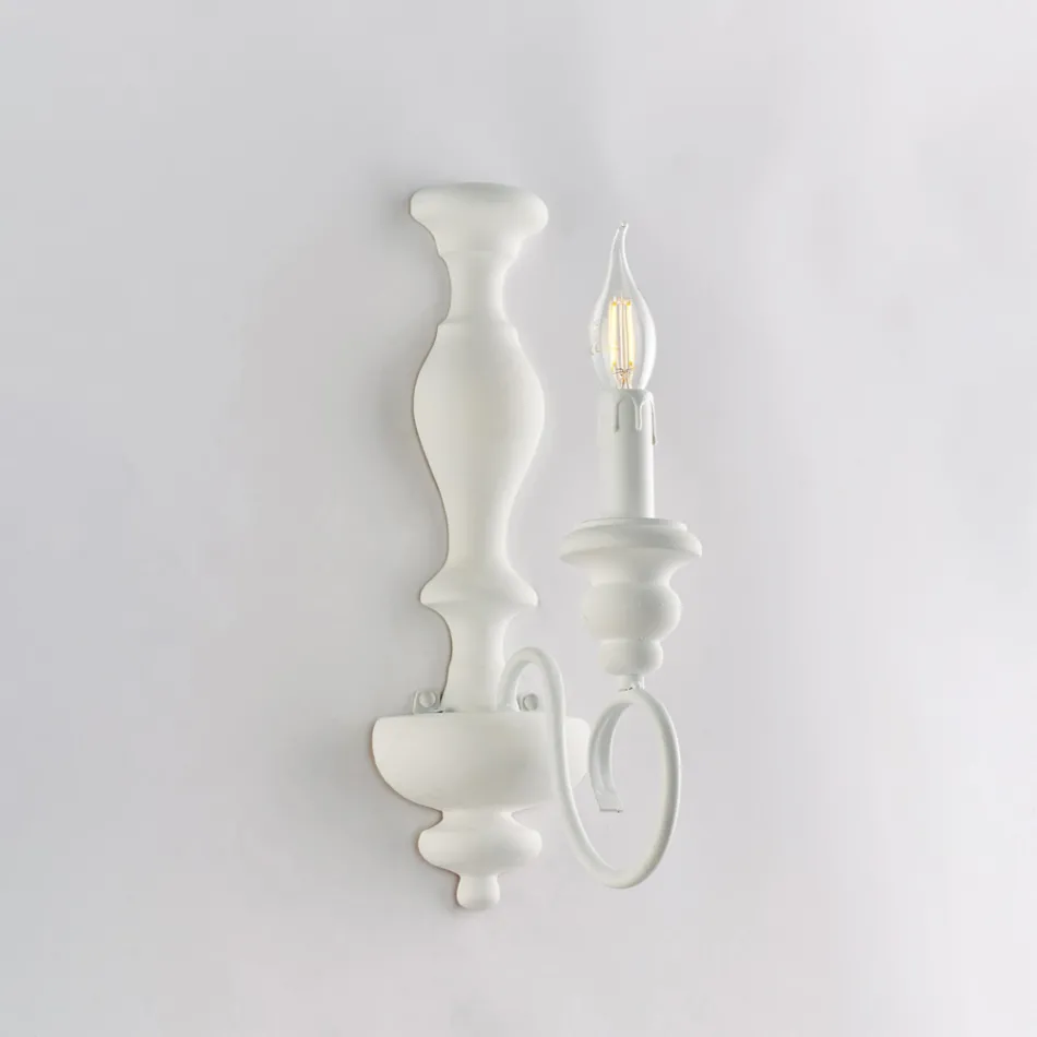 Made in Italy Wood and Lacquered Iron Wall Lights for Interior Decorating - Tuscany Viadurini