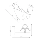 Applique in Enamelled Tuscan Majolica and Metal Made in Italy - Uccellino Viadurini