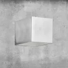 Wall Lamp in Brass and Gypsum Made in Italy - Cubetto Aldo Bernardi Viadurini