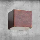 Wall Lamp in Brass and Gypsum Made in Italy - Cubetto Aldo Bernardi Viadurini