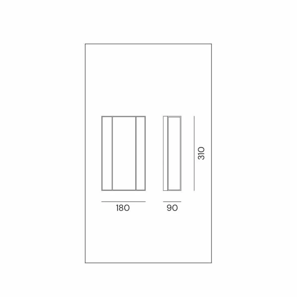 Wall Lamp in Brass and Glass with 2 Lights Handcrafted Design - Bound by Il Fanale Viadurini