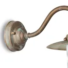 Vintage Brass Outdoor Wall Light, Clear Glass IP44 - Elfico Viadurini