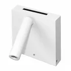 Decorative Led Wall Lamp in White or Black Aluminum with USB Ports - Paola Viadurini