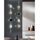 Modern Design LED Wall Lamp in White, Black or Gold Metal - Hand Viadurini
