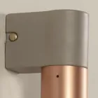 Modern Wall Lamp in Ceramic and Brushed Copper Made in Italy - Toscot Match Viadurini