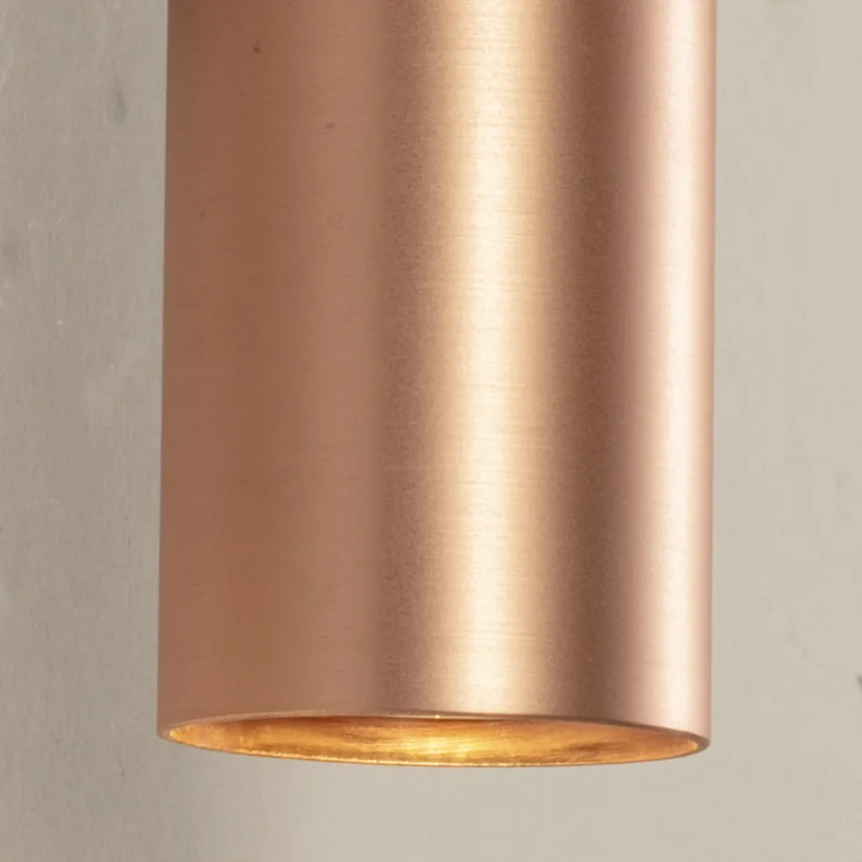Modern Wall Lamp in Ceramic and Brushed Copper Made in Italy - Toscot Match Viadurini