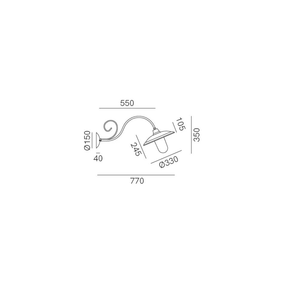 Wall Applique in Brass, Copper and Glass in Italy - Chiocciola Viadurini