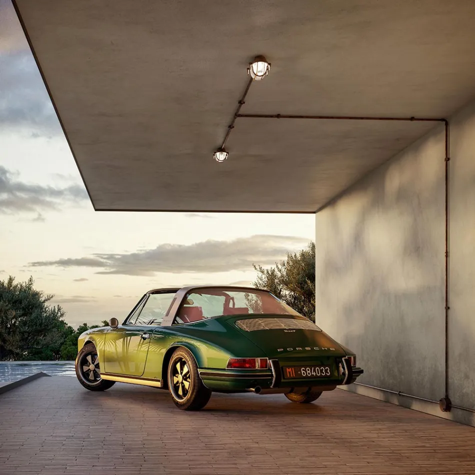 Oval Wall Light with Brass Cage Made in Italy - Boat Viadurini