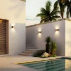 Rectangular Wall Light in Copper and LED Made in Italy - Example Viadurini