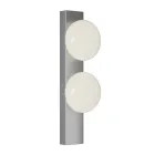 Wall or Ceiling Light in Aluminum and White Blown Glass Light - Alma Viadurini