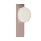 Wall or Ceiling Light in Aluminum and White Blown Glass Light - Alma Viadurini