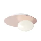 Wall or Ceiling Light in Aluminum, Metal, and White Glass Light - Luma Viadurini