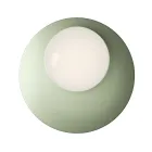 Wall or Ceiling Light in Aluminum, Metal, and White Glass Light - Luma Viadurini