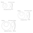 Wall or Ceiling Light in Aluminum, Metal, and White Glass Light - Luma Viadurini