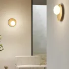 Wall or Ceiling Light in Aluminum, Metal, and White Glass Light - Luma Viadurini