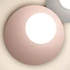 Wall or Ceiling Light in Aluminum, Metal, and White Glass Light - Luma Viadurini