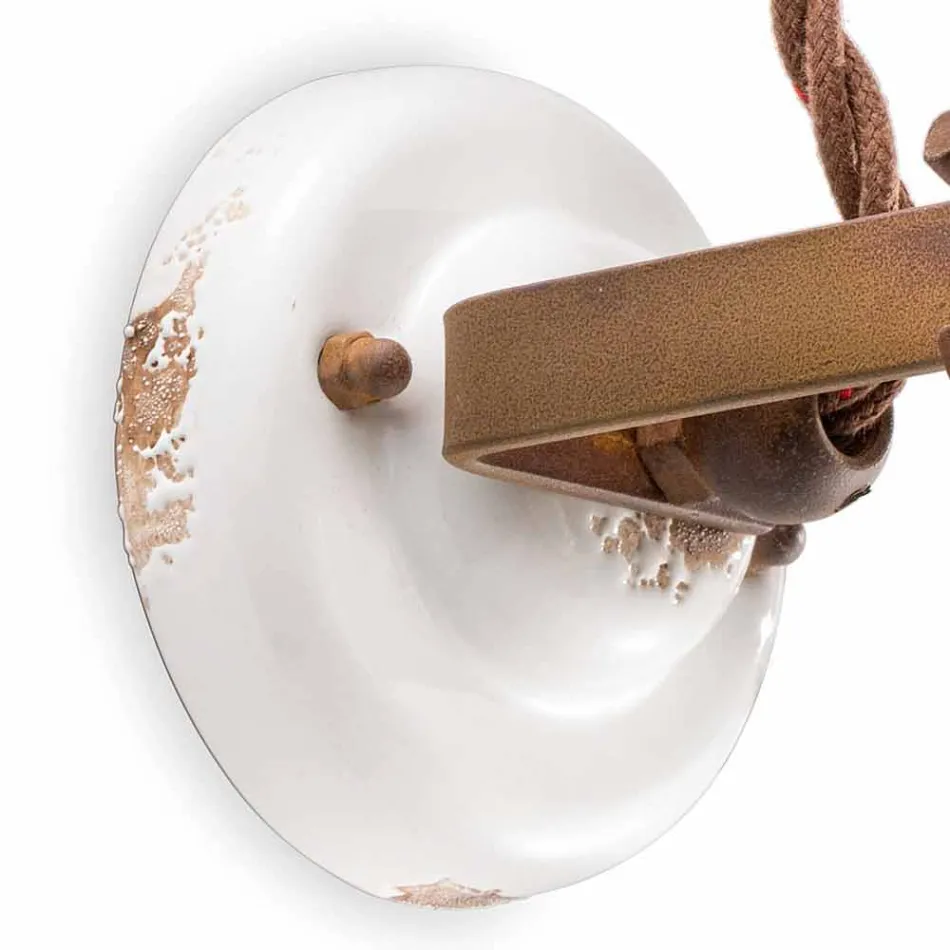 Applique adjustable ceramic and metal spotlight Kendra Ferroluce Viadurini