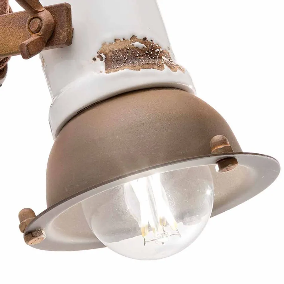 Applique adjustable ceramic and metal spotlight Kendra Ferroluce Viadurini