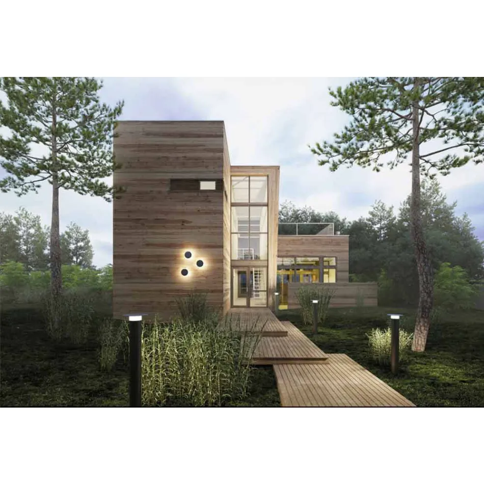 Wall Lamp for Modern Exterior in Copper Made in Italy - Pasdedeux Aldo Bernardi Viadurini