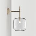 Refined Wall Lamp in Blown Pyrex Glass and Metal Made in Italy - Donatina