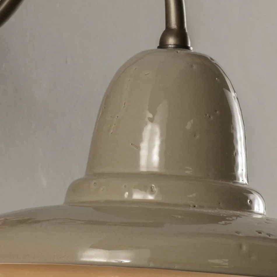 Round Artisan Garden Applique in Galestro Made in Italy - Toscot Spoleto Viadurini