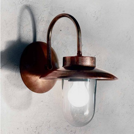 Applique classic La Traviata copper, glass, brass Viadurini