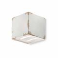 Connie ceramic vintage wall lamp with cube shape by Ferroluce