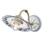 Vintage Applique in Iron and Ceramic Decorated Hand Painted Design - Asti Viadurini