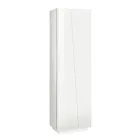 2-Door Wardrobe in Sustainable White or Slate Melamine Wood - Joris Viadurini