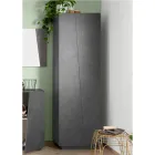 2-Door Wardrobe in Sustainable White or Slate Melamine Wood - Joris Viadurini