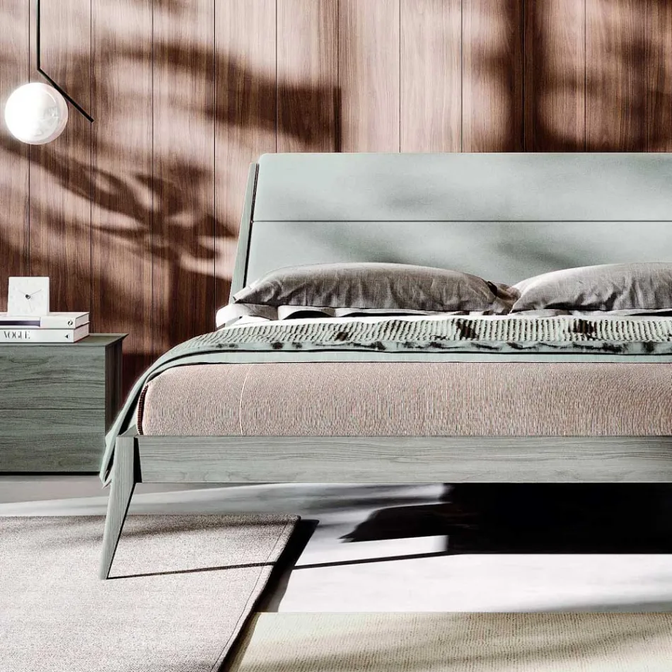 Double Bedroom Furniture with 4 Elements Made in Italy - Lucania Viadurini