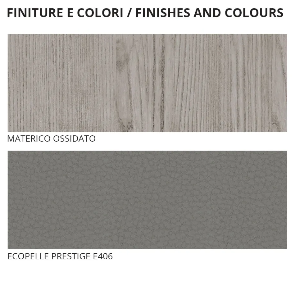 Double Bedroom Furniture with 4 Elements Made in Italy - Lucania Viadurini