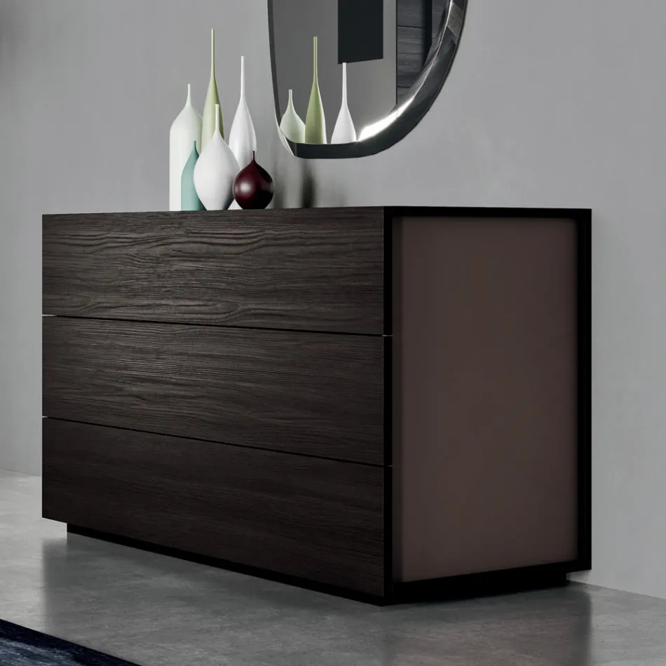 Double Bedroom Furniture with 5 Elements Made in Italy - Scampia Viadurini