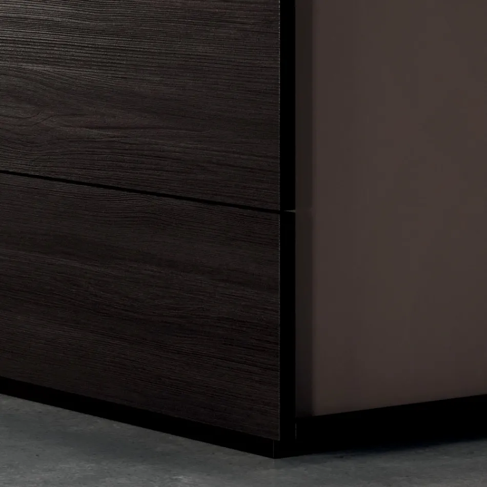 Double Bedroom Furniture with 5 Elements Made in Italy - Scampia Viadurini