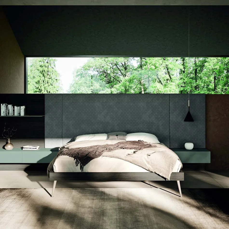 6-Element Bedroom Furniture Made in Italy - Ruby Viadurini