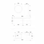 Bathroom Furniture in White and Walnut Wood with Washbasin, Wall Unit and Mirror - Renga Viadurini