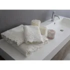 Armonia Cotton and Lace Face Towels, Guest Towels and Bath Towels - Frollo Viadurini