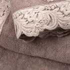 Armonia Cotton and Lace Face Towels, Guest Towels and Bath Towels - Frollo Viadurini