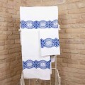 Italian Handcrafted Towel with Handmade Print in Cotton - Viadurini by Marchi