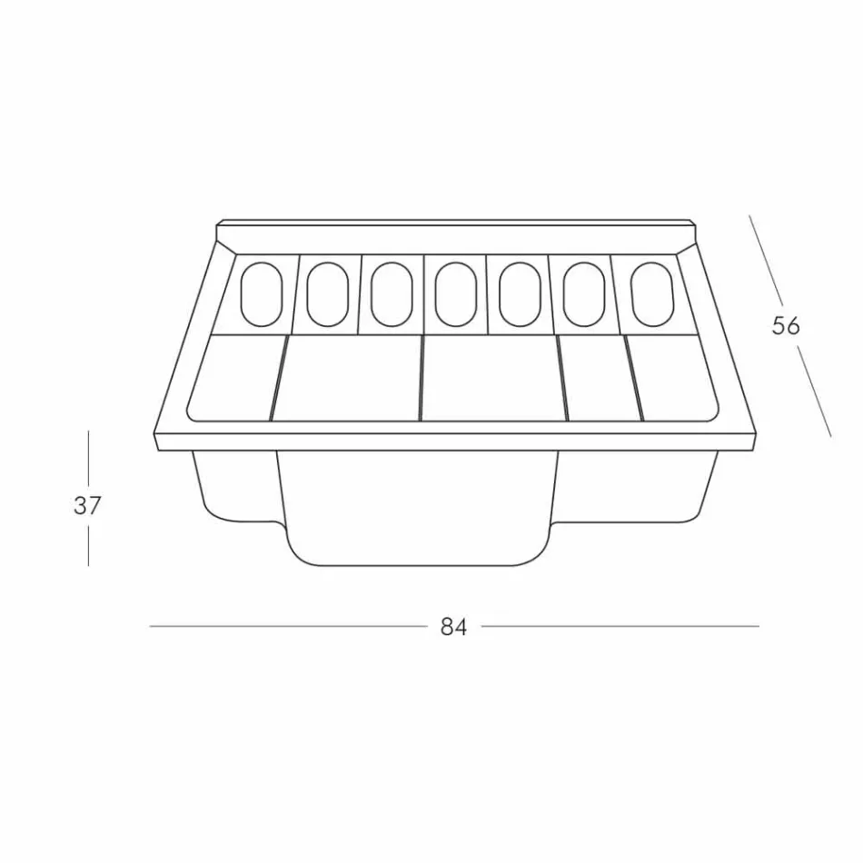 Modern style bar counter Slide Break Line bright made in Italy Viadurini