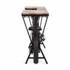 Modern Design Console Bar in Mango Wood and Steel Motorcycle - Shallot Viadurini