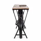 Modern Design Console Bar in Mango Wood and Steel Motorcycle - Shallot Viadurini