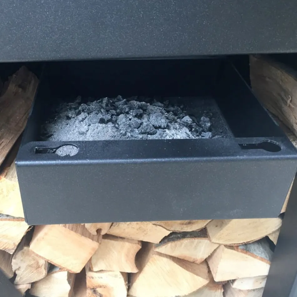 Wood-burning Garden Barbecue with Worktop and Plate for Cooking – Giorgione Viadurini