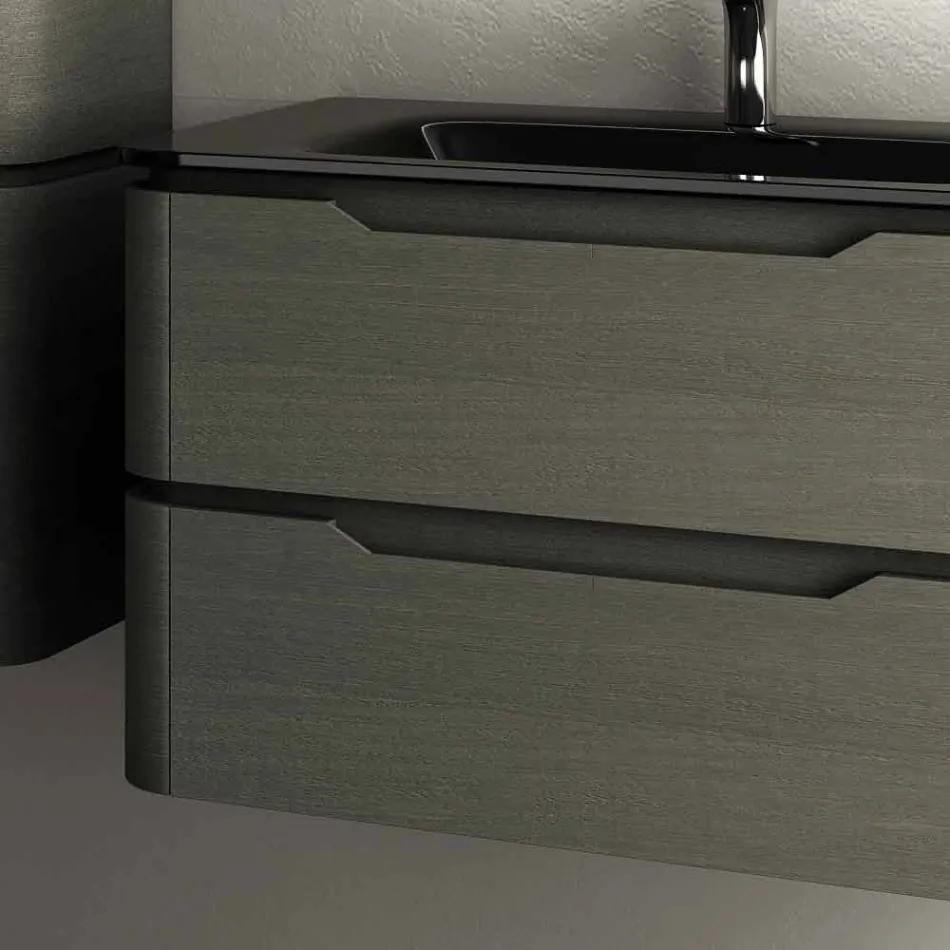 Modern design suspended sink base 85x55x55cm Arya lacquered wood Viadurini