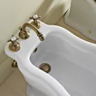 Classic 3 Hole Bidet Mixer in Brass and Butterfly Handles - Miriano Viadurini