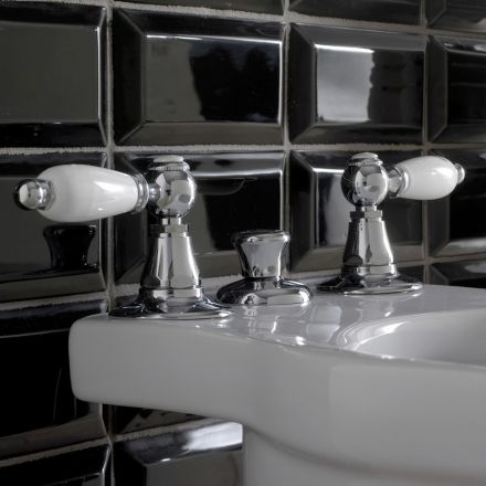 3 Hole Bidet Mixer with Internal Brass Delivery Made in Italy - Noriana Viadurini