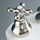 3 Hole Bidet Mixer Drain Internal Delivery Handcrafted Brass - Ercolina Viadurini