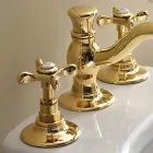 3 Hole Bidet Mixer with Classic Handmade Brass Waste - Fioretta Viadurini
