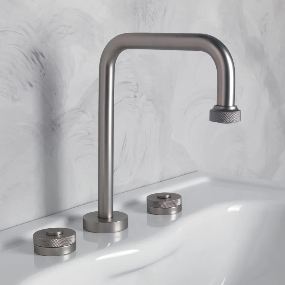 Modern 3-Hole Basin Mixer with Waste Made in Italy - Quito Viadurini