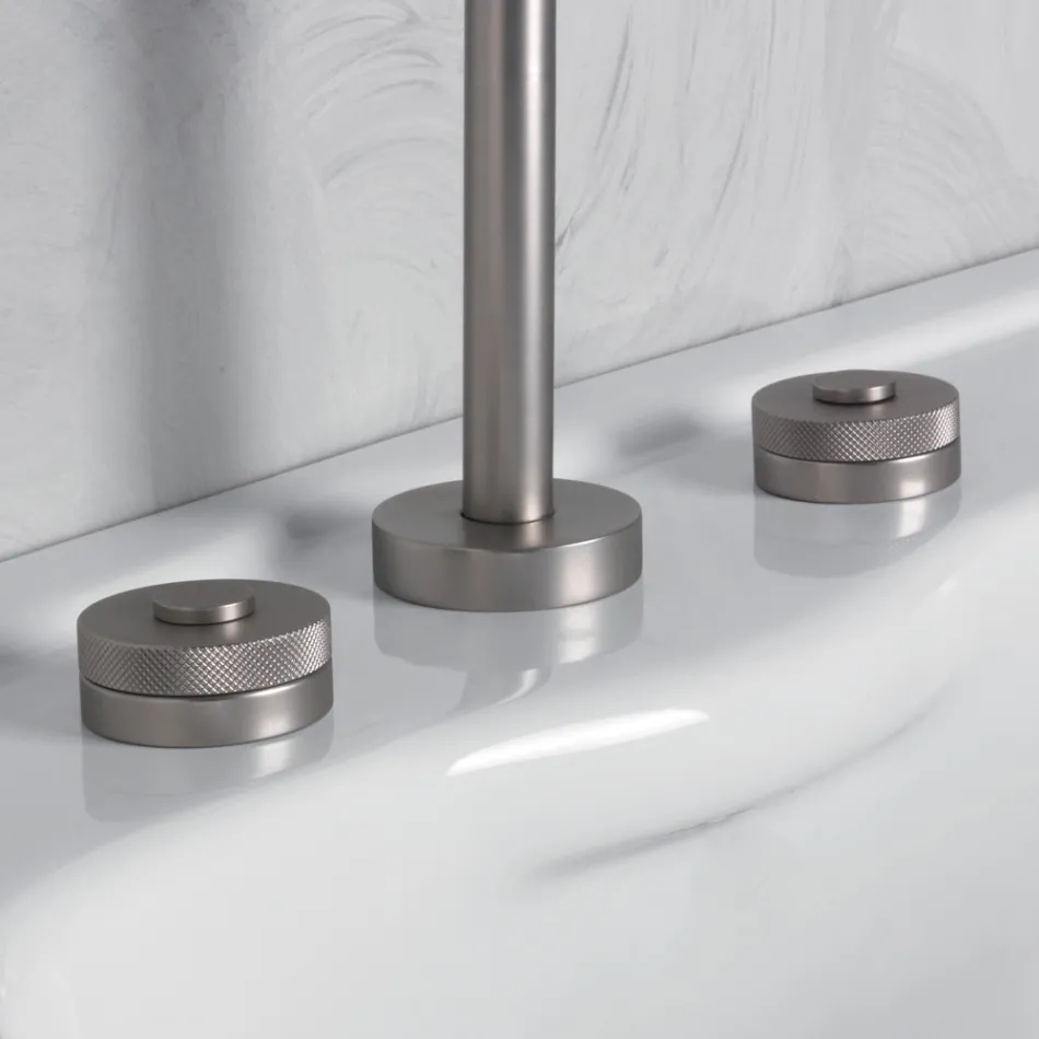 Modern 3-Hole Basin Mixer with Waste Made in Italy - Quito Viadurini
